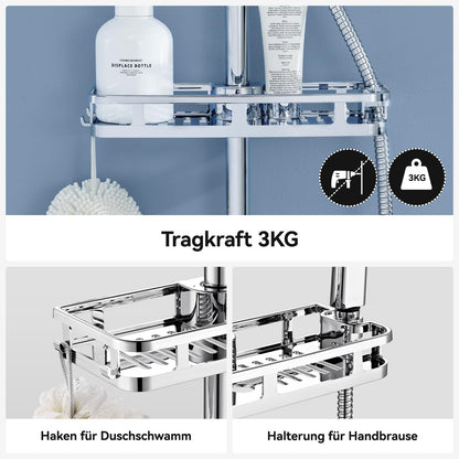 Auralum Duschsystem Regendusche mit Handbrause, Edelstahl, Chrom