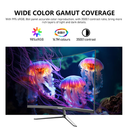 Gawfolk 24.5 Zoll Curved Gaming Monitor - 120Hz Full HD