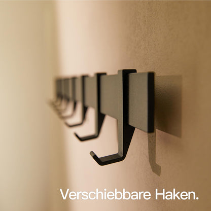 Designfabrik Hamburg Garderobenleiste Aluminium, schwarz, 80 cm