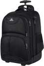 MATEIN Business Trolley Reiserucksack 17 Zoll – Schwarz. Schwarzer Trolley-Rucksack mit Rollen und Laptopfach für Reisen.