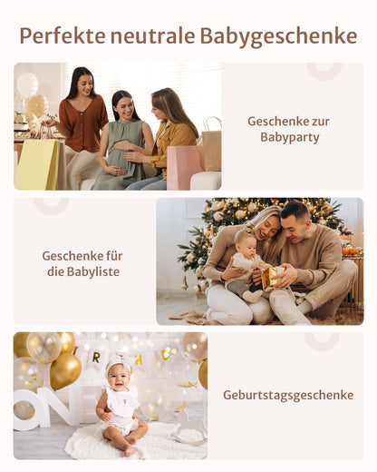 Blissful Diary Spielbogen Baby mit Spieldecke und 6 Spielzeugen, Rosa