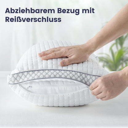 BedStory Kopfkissen 40x80, 2er Set mit verstellbarer Mikrofaserfüllung