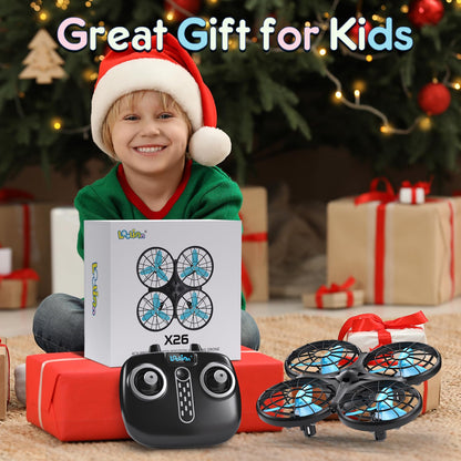Loolinn Drone X26 Mini-Drohne für Kinder mit Antikollisionstechnologie