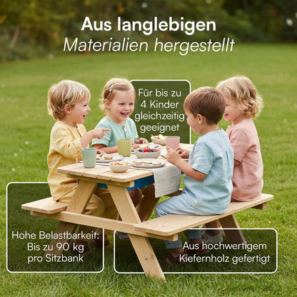 Bellabino Inny Kindersitzgruppe Outdoor aus Kiefer mit Wannen