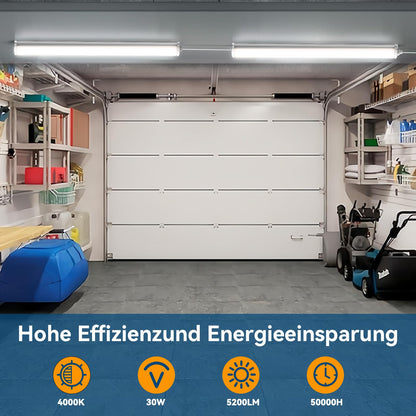 JESLED LED Feuchtraumleuchte 120cm 30W IP65 - 4er Set Neutralweiss
