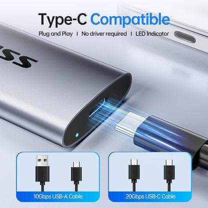 SSK Portable SSD – Externe NVMe SSD 1TB USB 3.2 Gen2x2