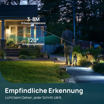 Linkind StarRay Solar LED Strahler mit Bewegungsmelder, 4 Stück