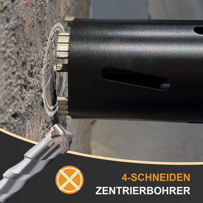 MOXPIFY Bohrkrone 100 mm Set, SDS-Plus-, SDS-Max- und Sechskantschaft