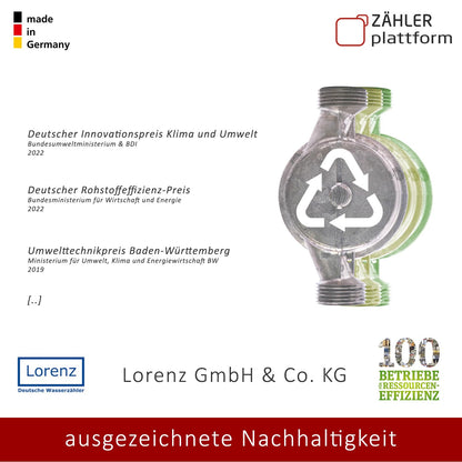 Zähler Plattform Zapfhahn-Wasserzähler Qn 1,5 110 mm 3/4 Zoll