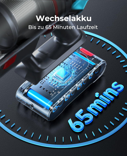 Fieety V7 Pro Akkustaubsauger, kabellos, 50 kPa Saugkraft, 600 W