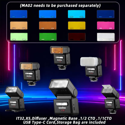 Godox iT32 TTL Mini-Blitzgerät mit X5-S Auslöser für Sony
