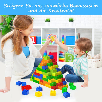 Cabeeskii Grosse Bausteine, 168-teiliges Set in 6 Farben, ab 3 Jahren