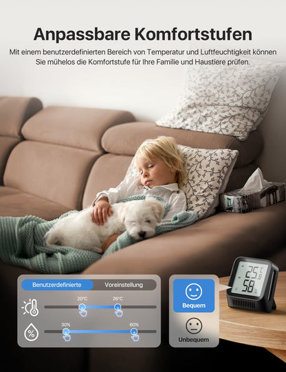 X-Sense WLAN Thermometer Hygrometer STH0A für innen mit App