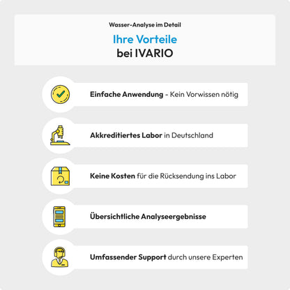 IVARIO Labor-Wassertest Kombi 19-in-1 für Trinkwasser