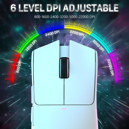 LexonElec Attack Shark X11 Kabellose Gaming-Maus, 59 g, Weiss