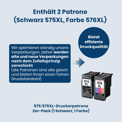 Washope PG-575XL CL-576XL Tintenpatronen kompatibel für Canon Pixma