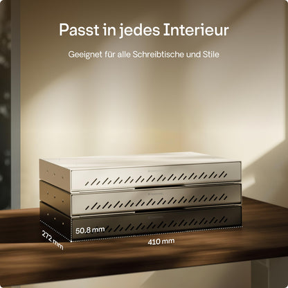Desktronic Untertisch-Schublade Weiss, Schubladenbox aus Metall