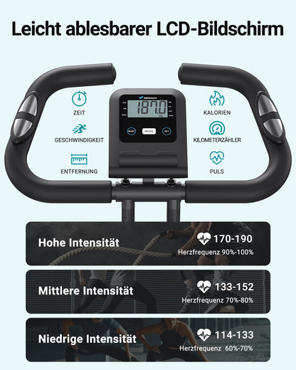 MERACH 4-in-1 Heimtrainer Ergometer – Klappbar, Magnetisch