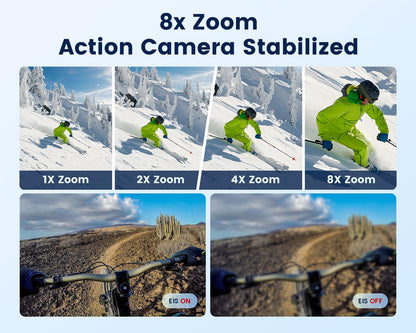 Camlance Action Cam 4K 60FPS wasserdicht mit 64 GB Karte und Zubehör