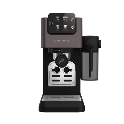 GRUNDIG KSM 6430 Siebträgermaschine - Dark Inox/Schwarz