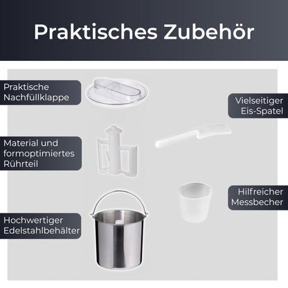 KLAMER 3-in-1 Eismaschine, Slushmaschine & Joghurtbereiter 1,5 L