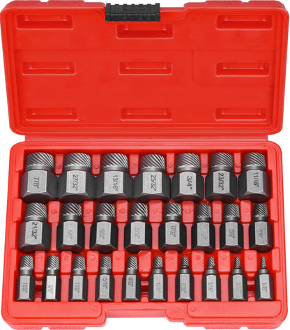 HATANSE Schraubenausdreher-Set 25-teilig, Linksausdreher CR-MO Stahl, 25 Ausdreher in Tragetasche
