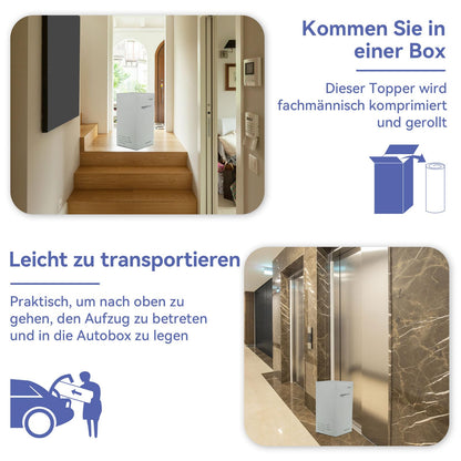 Amazon Basics Gel-Schaum Matratzen Topper 120x200x7cm weiss
