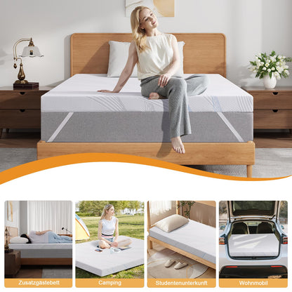 Sleremind Matratzen Topper 140x200 cm, 7 cm Gel-Memory-Schaum