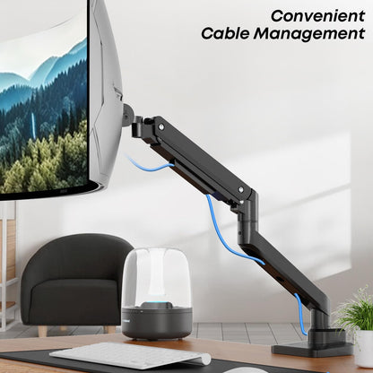 Universal Gasfeder Monitorhalterung 17-49 Zoll Flach/Curved – 1 Bildschirm