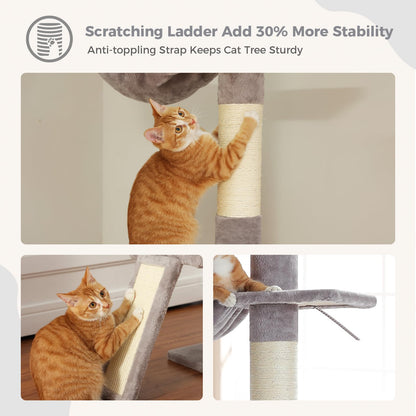 PAWZ Road Kratzbaum deckenhoch, 216-273cm höhenverstellbar – Grau
