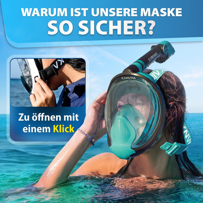KAIMANA Schnorchelmaske K004 – Vollgesichtsmaske, CO2-sicher