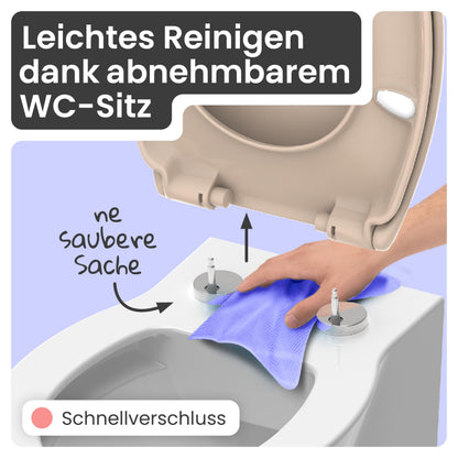 instmaier Alma WC-Sitz oval mit Absenkautomatik – Bahama Beige