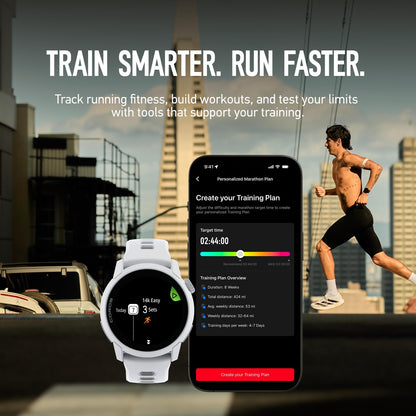 COROS PACE 4 GPS-Sportuhr mit AMOLED-Touchscreen, weiss