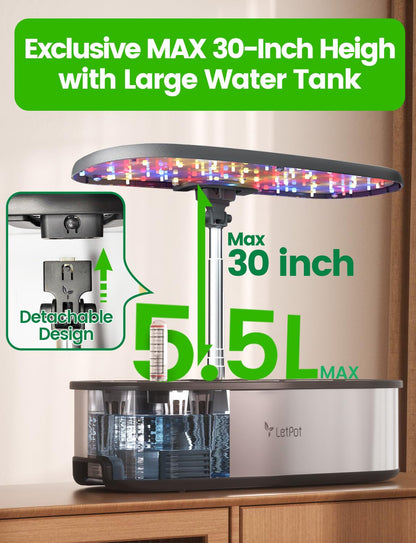 LETPOT LPH-SE WiFi Hydroponik System - 12 Hülsen Indoor Garten