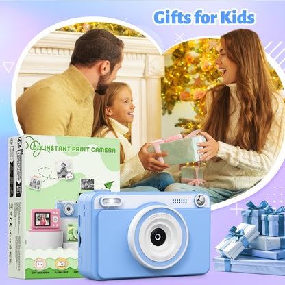 GREENKINDER Sofortbildkamera Kinder H10 mit 32GB Karte, Blau