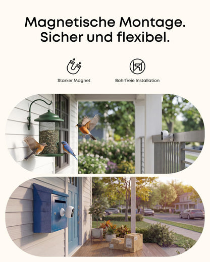 eufy eufyCam C35 Überwachungskamera, 2er-Pack, Farbnachtsicht, weiss