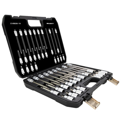 HASKYY XZN Steckschlüsselsatz 26-teilig, Innenvielzahn 1/2" M5-M18