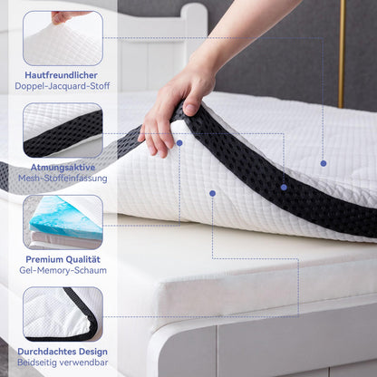 Amazon Basics Gel-Schaum Matratzen Topper 120x200x7cm weiss