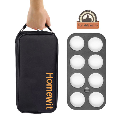 Homewit Boule Set mit 8 Metallkugeln, Petanque Spiel mit Tragetasche