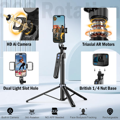 YUANRAN B181 Handy Stativ mit 360° Face Tracking und Fernauslöser