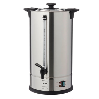 METRO Professional Grosskaffeemaschine GCM4015 - 15L, silber. Silberfarbene, zylindrische Kaffeemaschine. Brüht 15L Kaffee für Großverbraucher.