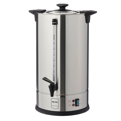 METRO Professional Grosskaffeemaschine GCM4015 - 15L, silber. Silberfarbene, zylindrische Kaffeemaschine. Brüht 15L Kaffee für Großverbraucher.