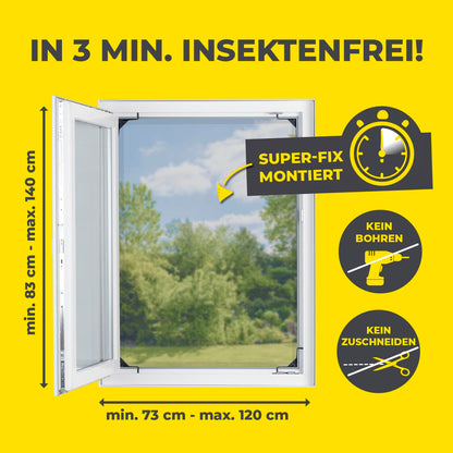 EASYmaxx Insect Protect Teleskop-Fliegengitter Fenster, 2er-Set