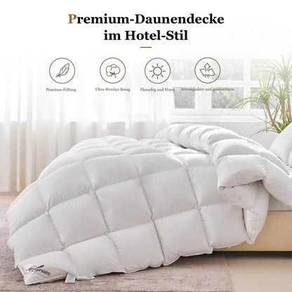 Homyrium Daunendecke Bettdecke Ganzjahres - 200x200cm 1600gr