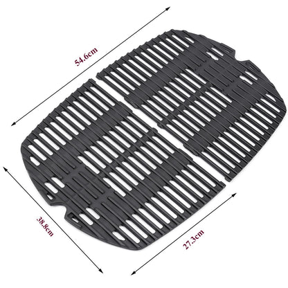 GFTIME Grillrost Gusseisen 7645 für Weber Q200/Q2000 Serie, 2 Stück