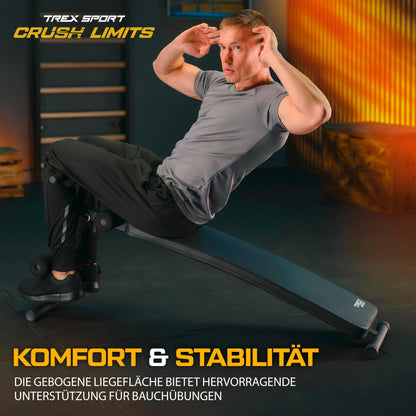 TREX SPORT TX-050B Sit Up Bank – klappbar Hantelbank