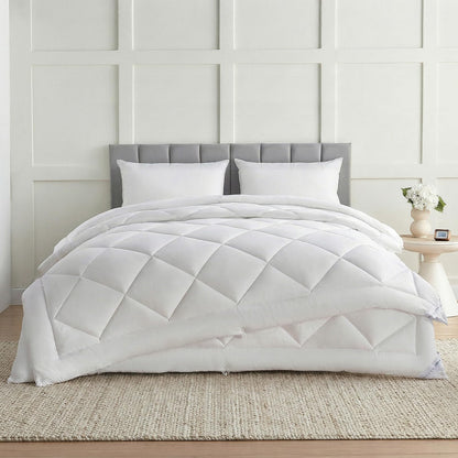 WAVVE Bettdecke 135x200 cm 4 Jahreszeiten, Mikrofaser Steppdecke weiss