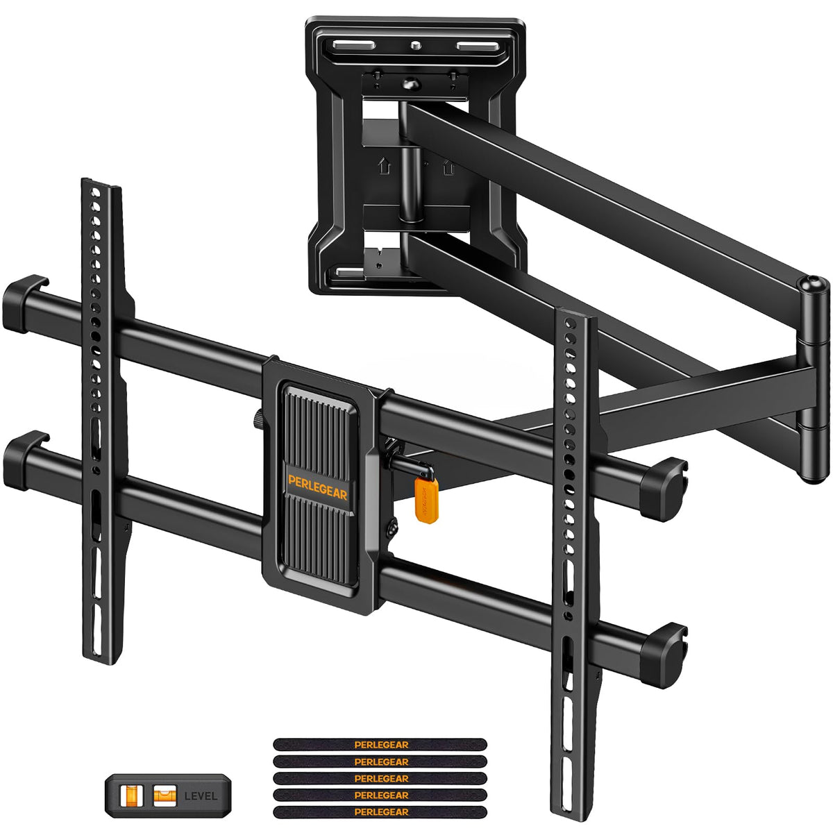 Perlegear TV Wandhalterung PGMF24B Full Motion für 32-65 Zoll TVs, schwenkbarer Langarm mit Wandplatte