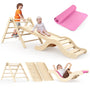 Montessori 7-in-1 Klettergerüst Indoor Spielset Kleinkind: Modulare Holzkonstruktion. Fördert motorische Entwicklung & Koordination durch Klettern, Krabbeln, Rutschen.