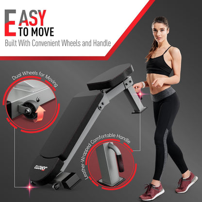 JOROTO Hantelbank MD80 – Einstellbare Fitness Schräg- & Flachbank